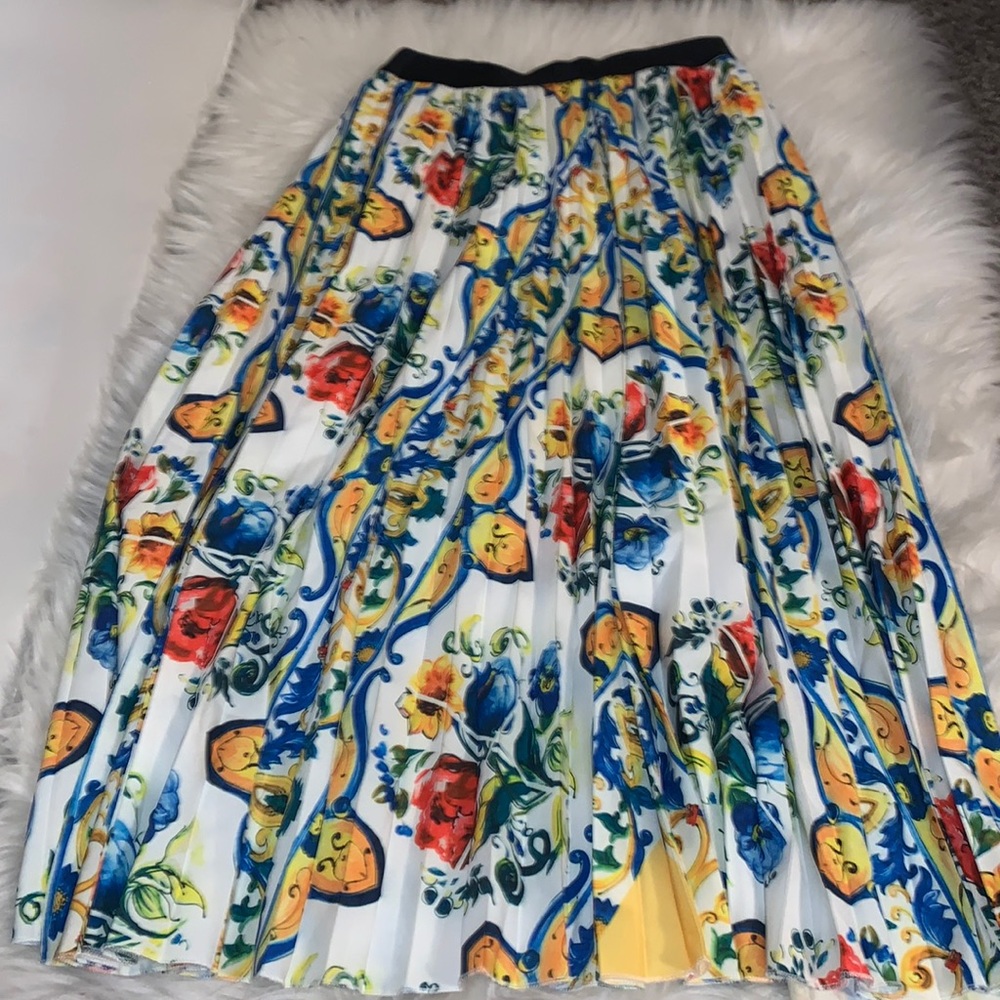 Pleated Midi Skirt